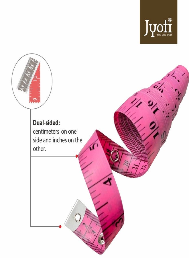 Jyoti 38313 Tape Measure for Body Measurement, Sewing Dressmaking Ruler, Durable Soft Flexible Inch Tape for Measurement, Length 120 Inches / 300cm - Width 20mm - Pack of 2 - Image 5